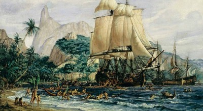 Arrivée de Bougainville à Tahiti 