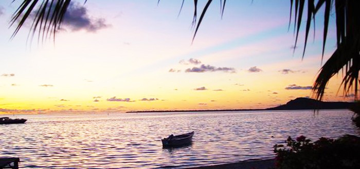 Coucher de soleil à la pension Papahani